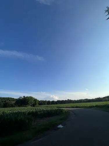 Endless blue skies and winding roads.